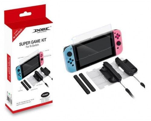 Для Nintendo Switch: Набор аксессуаров Super Game Kit DOBE (TNS-1880) 5в1 для Nintendo Switch
