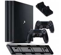 Sony PlayStation 4 Pro (1Tb) (CUH-7216B) + 2-й геймпад + зарядная станция + стенд | НОВАЯ