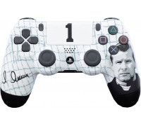 Для PS4 (б/у): Кастомизированный геймпад Sony DualShock 4 V2 ФК ДИНАМО ;Черный паук; *diskont (б/у)