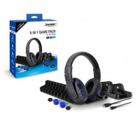Для PS4 (б/у): Набор аксессуаров DOBE Game pack 5в1 для PS4 Slim/Pro *diskont (б/у)