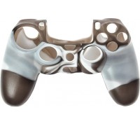 Для PS4 (б/у): Силиконовый чехол для геймпада Sony DualShock 4 (камуфляж белый/чёрный) *diskont (б/у)