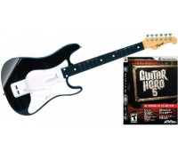 Игра PS3 (б/у): Guitar Hero: 5 + Деревянная полноразмерная гитара Guitar Wood  *diskont (б/у)
