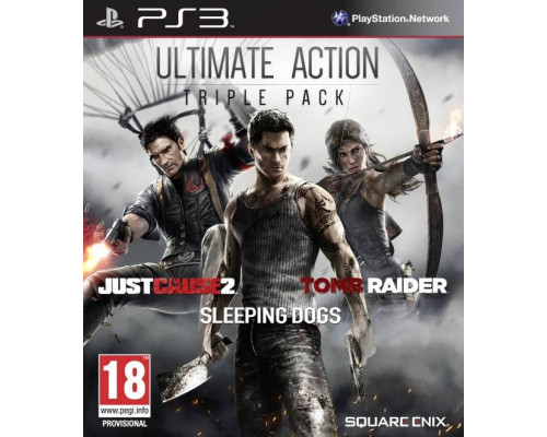 Игра PS3 (б/у): Ultimate Action Triple Pack (Just Cause 2, Sleeping Dogs, Tomb Raider)  *diskont (б/у)