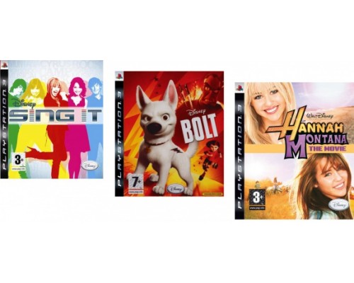 Игра PS3 (б/у): Вольт Русская Версия + Hannah Montana the Movie + Disney Sing It  *diskont (б/у)