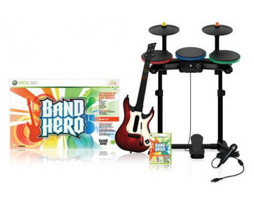 Игра Xbox 360 (б/у): Band Hero Band Bundle (Игра Xbox 360 (б/у): + Гитара + Барабаны + Микрофон) *diskont (б/у)