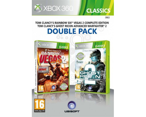 Игра Xbox 360 (б/у): Tom Clancy's Rainbow Six: Vegas 2 + Tom Clancy's Ghost Recon: Advanced Warfighter 2 Double Pack *diskont (б/у)
