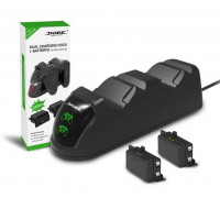 Для XboxOne (б/у):Зарядная станция DOBE с индикаторами заряда для геймпадов XBOX One S/X *diskont (б/у)
